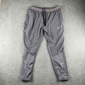 Nike Running Pants Mens Sz XL Swift Flex Grey 857840-036 Zipper Dri-Fit Pockets